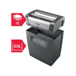 Destructora de documentos Rexel Momentum X312 en partículas 12 hojas 23 L Nivel de seguridad 3 en Negro