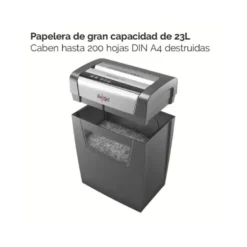 Destructora de documentos Rexel Momentum X312 en partículas 12 hojas 23 L Nivel de seguridad 3 en Negro