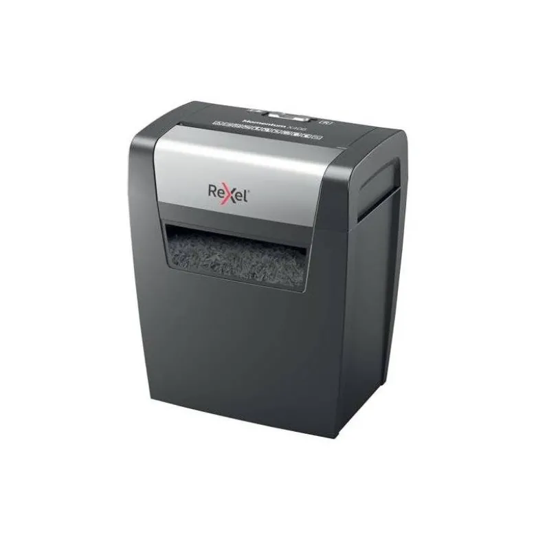 DESTRUCTORA DE DOCUMENTOS REXEL MOMENTUM X406 P4 CAPACIDAD DE CORTE 6 HOJAS DESTRUYE GRAPAS Y CLIPS