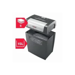 DESTRUCTORA DE DOCUMENTOS REXEL MOMENTUM X406 P4 CAPACIDAD DE CORTE 6 HOJAS DESTRUYE GRAPAS Y CLIPS