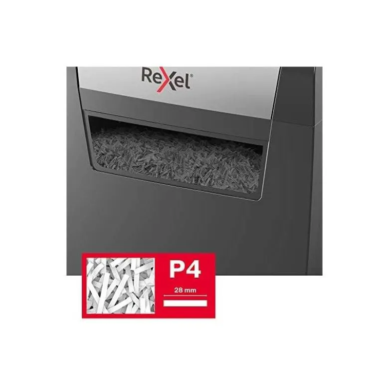 DESTRUCTORA DE DOCUMENTOS REXEL MOMENTUM X406 P4 CAPACIDAD DE CORTE 6 HOJAS DESTRUYE GRAPAS Y CLIPS