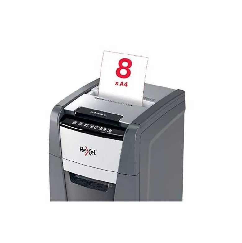 DESTRUCTORA DE DOCUMENTOS REXEL OPTIMUM AUTOFEDD+ 150X EU CAPACIDAD DE CORTE 150 HOJAS DESTRUYE GRAPAS Y CLIPS
