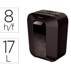 DESTRUCTORA DE DOCUMENTOS FELLOWES LX-41 CAPACIDAD 8H SEGURIDAD P4 DESTRUYE GRAPAS CLIPS Y TARJETA PAPELERA 17 L