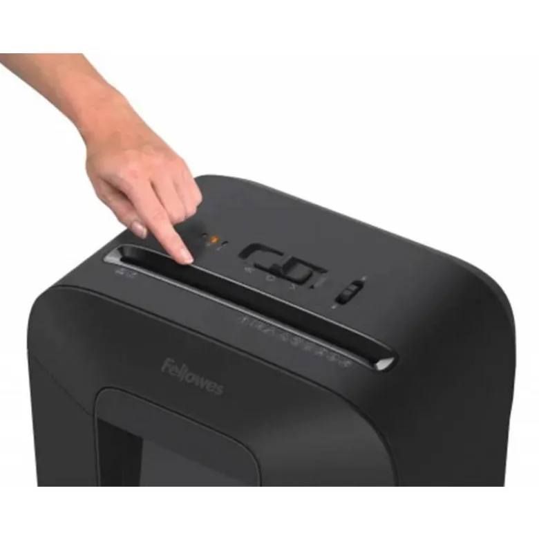 DESTRUCTORA DE DOCUMENTOS FELLOWES LX-85 CAPACIDAD DE CORTE 12 H SEGURIDAD P4 DESTRUYE GRAPAS CLIPS Y