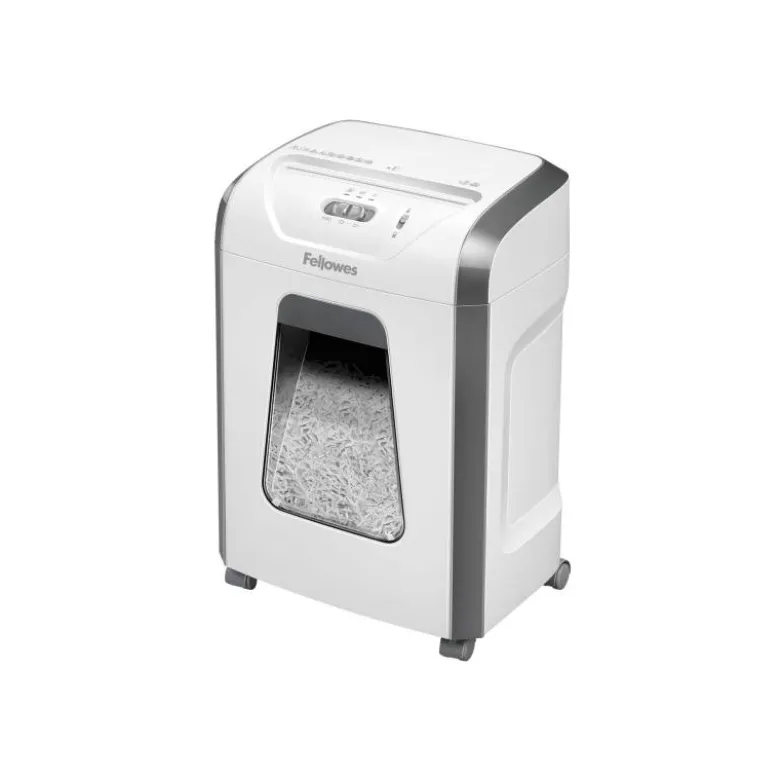 DESTRUCTORA DE DOCUMENTOS FELLOWES 12C CAPACIDAD 8H SEGURIDAD P4 GRAPAS CLIPS Y TARJETAS PAPELERA 19 L