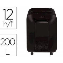 DESTRUCTORA DE DOCUMENTOS FELLOWES LX-200 CAPACIDAD DE CORTE 12 H SEGURIDAD P4 DESTRUYE GRAPAS CLIPS