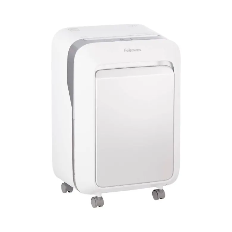 DESTRUCTORA DE DOCUMENTOS FELLOWES LX211 CAPACIDAD DE 12 HOJAS SEGURIDAD P5 BLANCA PAPELERA 23 L GRAPAS