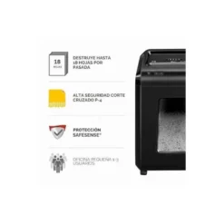 Destructora de documentos Fellowes 92CS corte en Partículas 18 hojas 25 L Nivel de seguridad 4