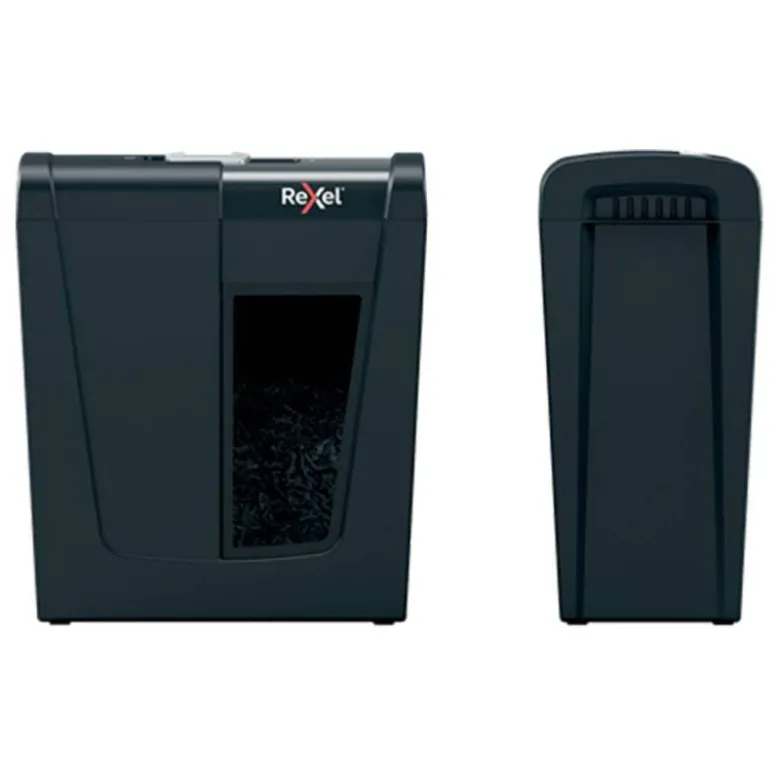 DESTRUCTORA DE DOCUMENTOS REXEL SECURE S5 EU CAPACIDAD 5 HOJAS GRAPAS CLIPS TARJETAS Y CD PAPELERA 10 L