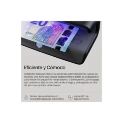 DETECTOR DE BILLETES FALSOS SAFESCAN 55 CON TRES LUCES LED ULTRAVIOLETA MODO ENCENDIDO/ESPERA