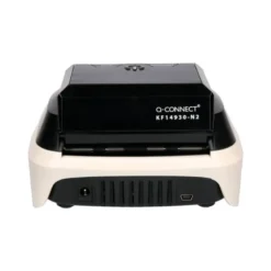 Detector marca Q-Connect billetes falsos cargador electrico puerto usb actualizacion de divisas