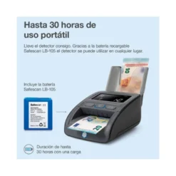 DETECTOR Y CONTADOR DE BILLETES FALSOS SAFECAN 155-S COMPLETE PANTALLA LCD 3,8