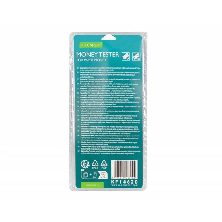 Detector billetes falsos.Rotulador Q-Connect Euro Tester