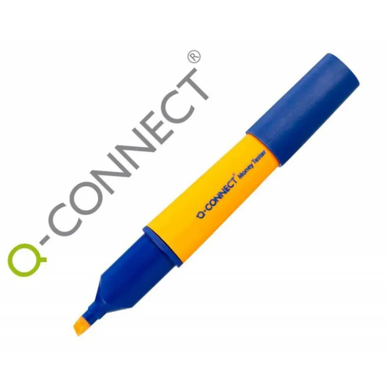 Detector billetes falsos.Rotulador Q-Connect Euro Tester