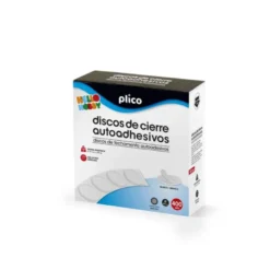 DISCO DE CIERRE PLICO VELCRO AUTOADHESIVO 20 MM DIAMETRO COLOR BLANCO CAJA DE 400 UNIDADES
