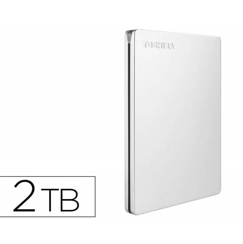 DISCO DURO EXTERNO TOSHIBA CANVIO SLIM HDD 2,50" 5.000 MBIT/S USB 3.0 2 TB COLOR BLANCO