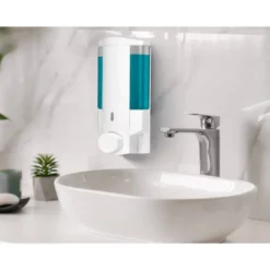 Dispensador de jabon marca Q-connect manual con visor