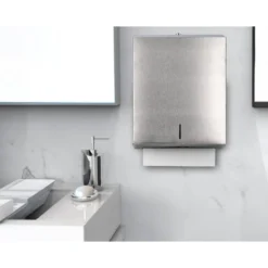 Dispensador de toallitas grande marca Q-Connect inoxidable