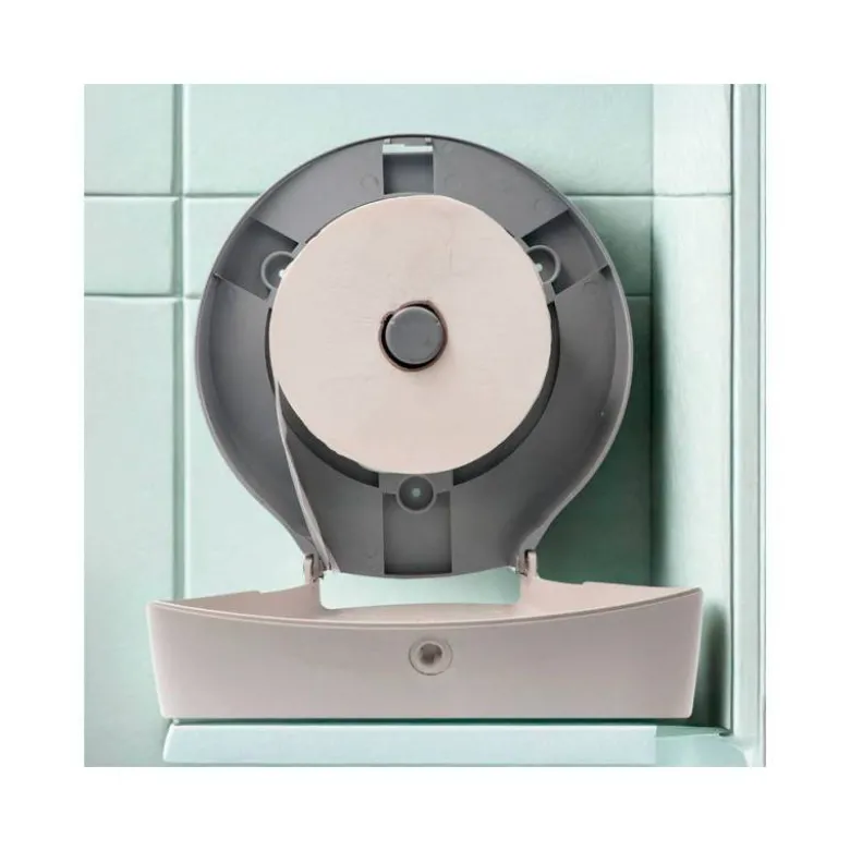 DISPENSADOR PAPEL HIGIENICO INDUSTRIAL BUNZL BUGA FABRICADO EN ABS COLOR BLANCO