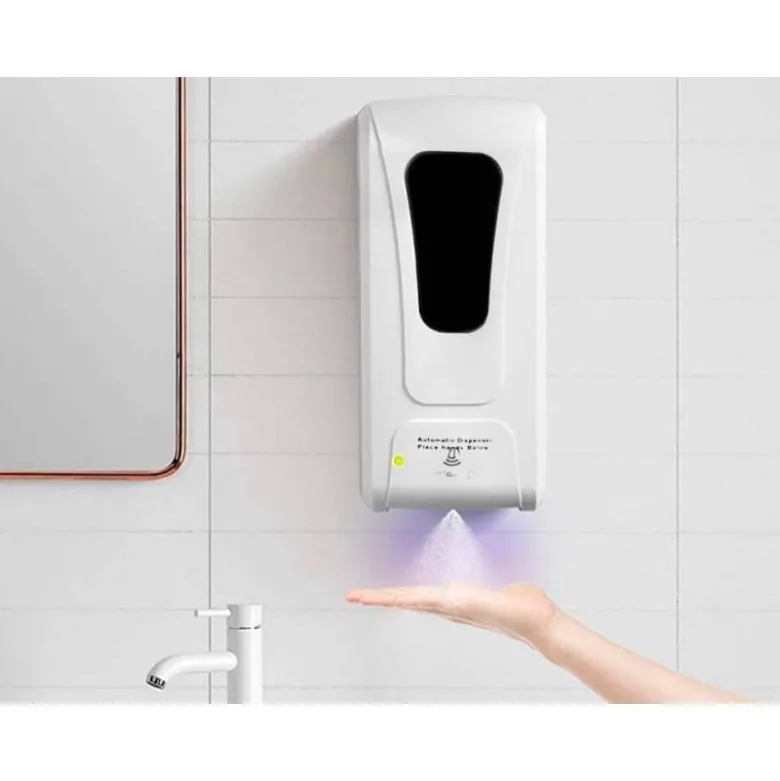 DISPENSADOR PARA GEL Y JABON Q-CONNECT AUTOMATICO CON SENSOR 1000 ML 13X11,5X27 CM COLOR BLANCO
