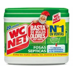 ELIMINA OLORES WC NET FOSAS SEPTICAS CAPSULA DE 18 GR CAJA DE 20 UNIDADES