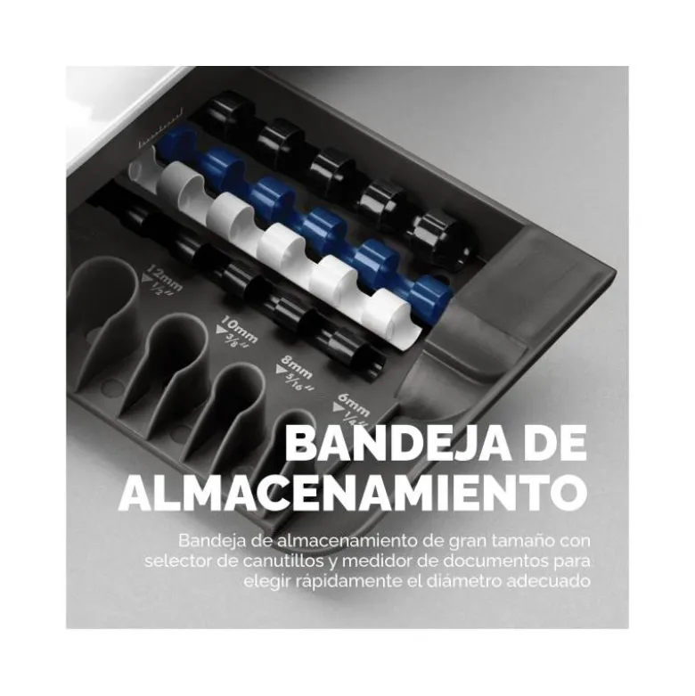 Encuadernadora para canutillo Fellowes star+150 perfora 12 hojas tamaño din a4 encuaderna 150 hojas