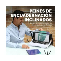 Encuadernadora para canutillo Fellowes star+150 perfora 12 hojas tamaño din a4 encuaderna 150 hojas