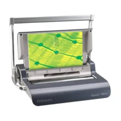 ENCUADERNADORA PARA ESPIRAL WIRE FELLOWES QUASAR DOBLE ESPIRAL PERFORA 15 HOJAS TAMAÑO A4 ENCUADERNA HASTA