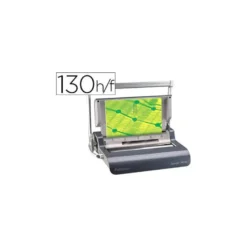 ENCUADERNADORA PARA ESPIRAL WIRE FELLOWES QUASAR DOBLE ESPIRAL PERFORA 15 HOJAS TAMAÑO A4 ENCUADERNA HASTA