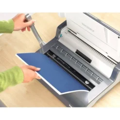 ENCUADERNADORA PARA ESPIRAL WIRE FELLOWES QUASAR DOBLE ESPIRAL PERFORA 15 HOJAS TAMAÑO A4 ENCUADERNA HASTA