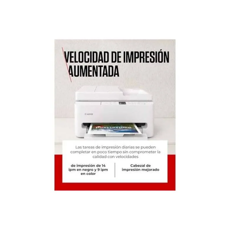 EQUIPO MULTIFUNCION CANON PIXMA TS7550I A4 TINTA 14PPM NEGRO/9PPM COLOR DUPLEX USB IMPRESORA COPIADORA ESCANER