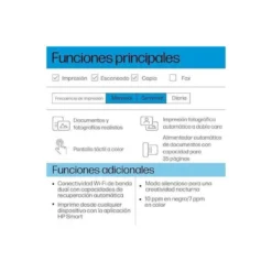 EQUIPO MULTIFUNCION HP ENVY 6520E INKJET WIFI 10PPM NEGRO 7PPM COLOR ESCANER COPIA IMPRESORA FAX