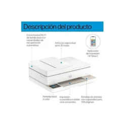 EQUIPO MULTIFUNCION HP ENVY 6520E INKJET WIFI 10PPM NEGRO 7PPM COLOR ESCANER COPIA IMPRESORA FAX