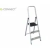 ESCALERA Q-CONNECT DE ALUMINIO 3 PELDAÑOS 590X400X1260 MM PESO MAXIMO 150 KG EN-131