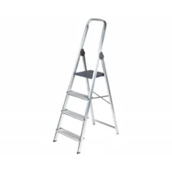 Escalera q-connect de aluminio 4 peldaños 860x462x1470 mm peso maximo 150 kg