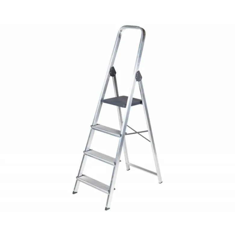 Escalera q-connect de aluminio 4 peldaños 860x462x1470 mm peso maximo 150 kg