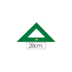 Escuadra acrilica Liderpapel 28cm color Verde