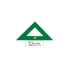 Escuadra acrilica Liderpapel 32cm color Verde