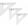 Escuadra Liderpapel 30 cm plastico cristal.