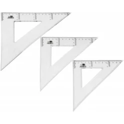 Escuadra Liderpapel 30 cm plastico cristal.