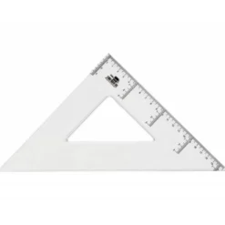 Escuadra Liderpapel 30 cm plastico cristal.