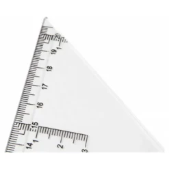 Escuadra Liderpapel 30 cm plastico cristal.