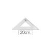 Escuadra Liderpapel 20 cm plastico cristal.