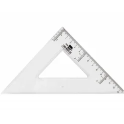Escuadra Liderpapel 20 cm plastico cristal.