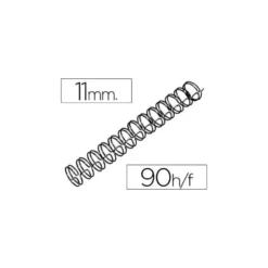 Espiral GBC wire 3:1 11 mm n.7 negro. Capacidad 90 hojas. Caja de 100 unidades.