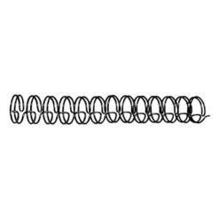 Espiral GBC wire 3:1 12,7 mm n.8 negro. Capacidad 105 hojas. Caja de 100 unidades.
