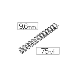 Espiral GBC wire 3:1 9,6 mm n.6 negro. Capacidad 75 hojas. Caja de 100 unidades.