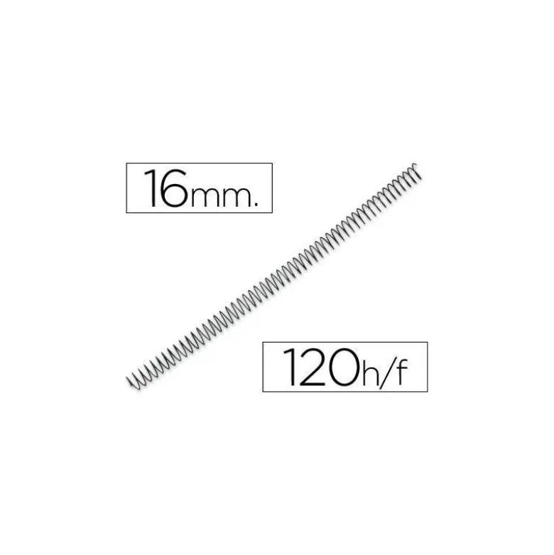 Espiral metalica marca Yosan paso 64 16 mm
