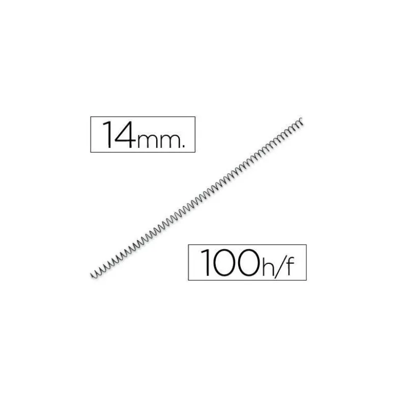 Espiral metalica marca Yosan paso 64 14 mm