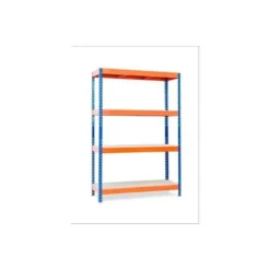 ESTANTERIA METALICA AR STABIL XL 200X150X60 CM 4 ESTANTES 430 KG POR ESTANTE BANDEJA DE MADERA SIN TORNILLOS
